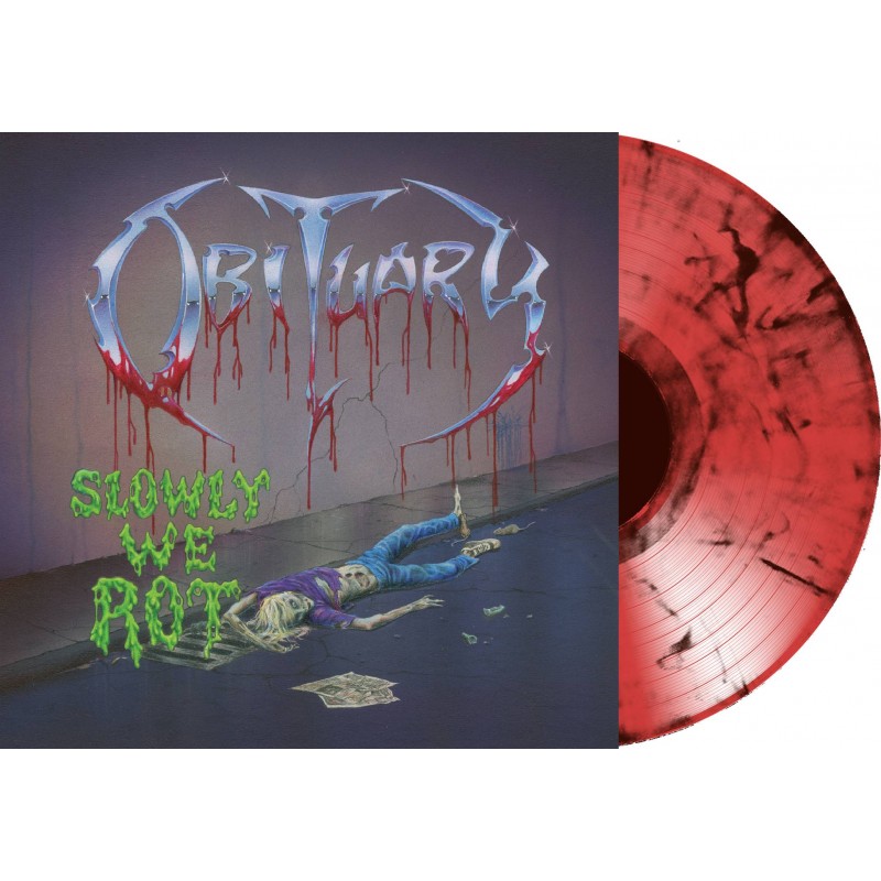 OBITUARY : 'Slowly We Rot' Limited Edition in Transparent Red / Black Marble Vinyl