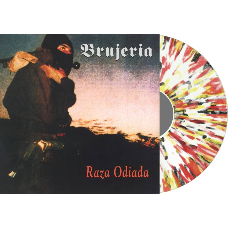 BRUJERIA : 'Raza Odiada'  Ultra Transparent Vinyl with red yellow black splatters, 500 copies worldwide !  PREORDER