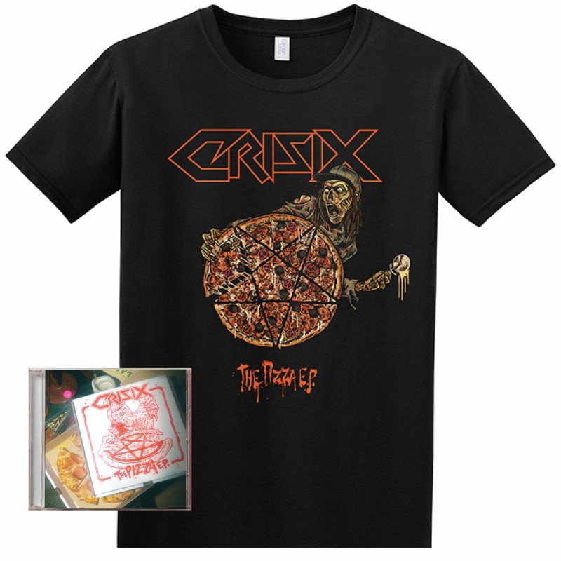 CRISIX ’THE PIZZA EP’ COMPACT DISC WITH T SHIRT BUNDLE