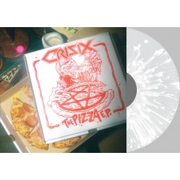 CRISIX ’THE PIZZA EP’  LIMITED EDITION ULTRA TRANSPARENT VINYL WITH WHITE SPLATTER