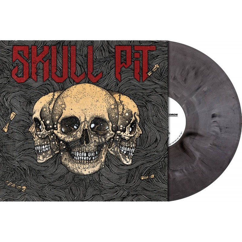 SKULL PIT - Skull Pit LP - Silver Black Marbled Vinyl Limited Edition
