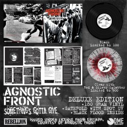 AGNOSTIC FRONT - Something's Gotta Give Splatter LP